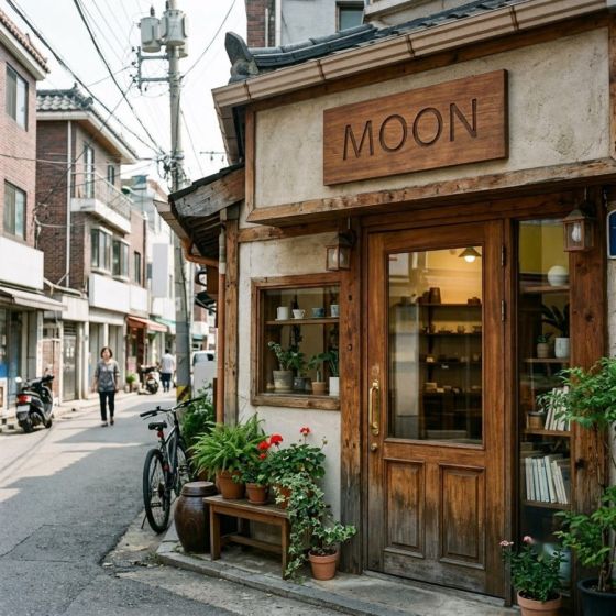 원목 현판 — AI로 만든 예시 이미지