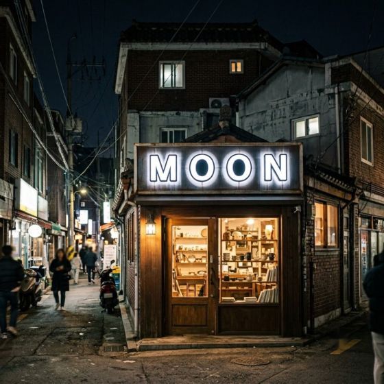 밤 · 전면 발광 — AI로 만든 예시 이미지